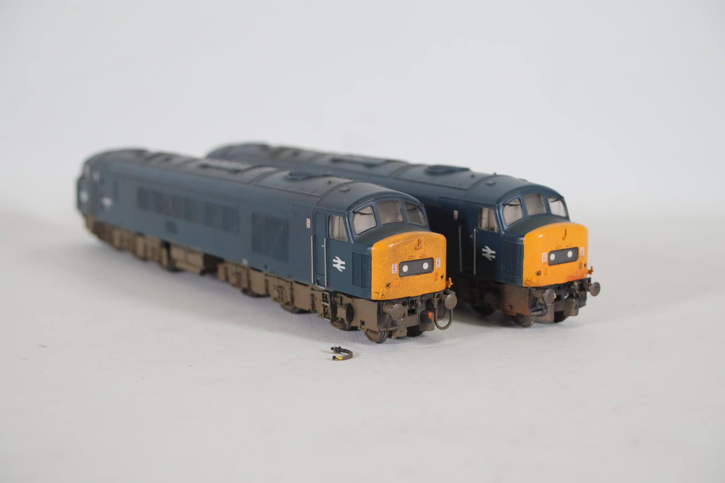 2 Bachmann OO Gauge Locomotives Class 46 BR Blue 46027 and 46053