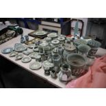 Large Collection of Wedgwood Jasperware green