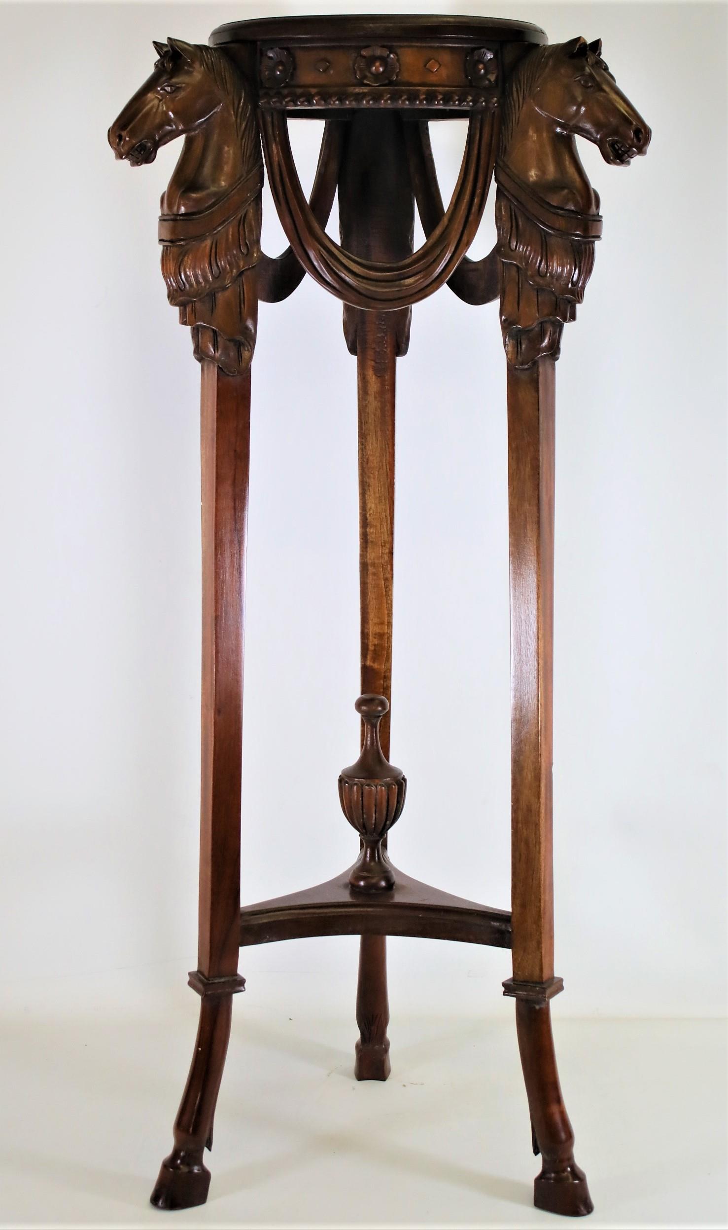 Beautifully Carved Horse Head Trophy Table - Image 11 of 11