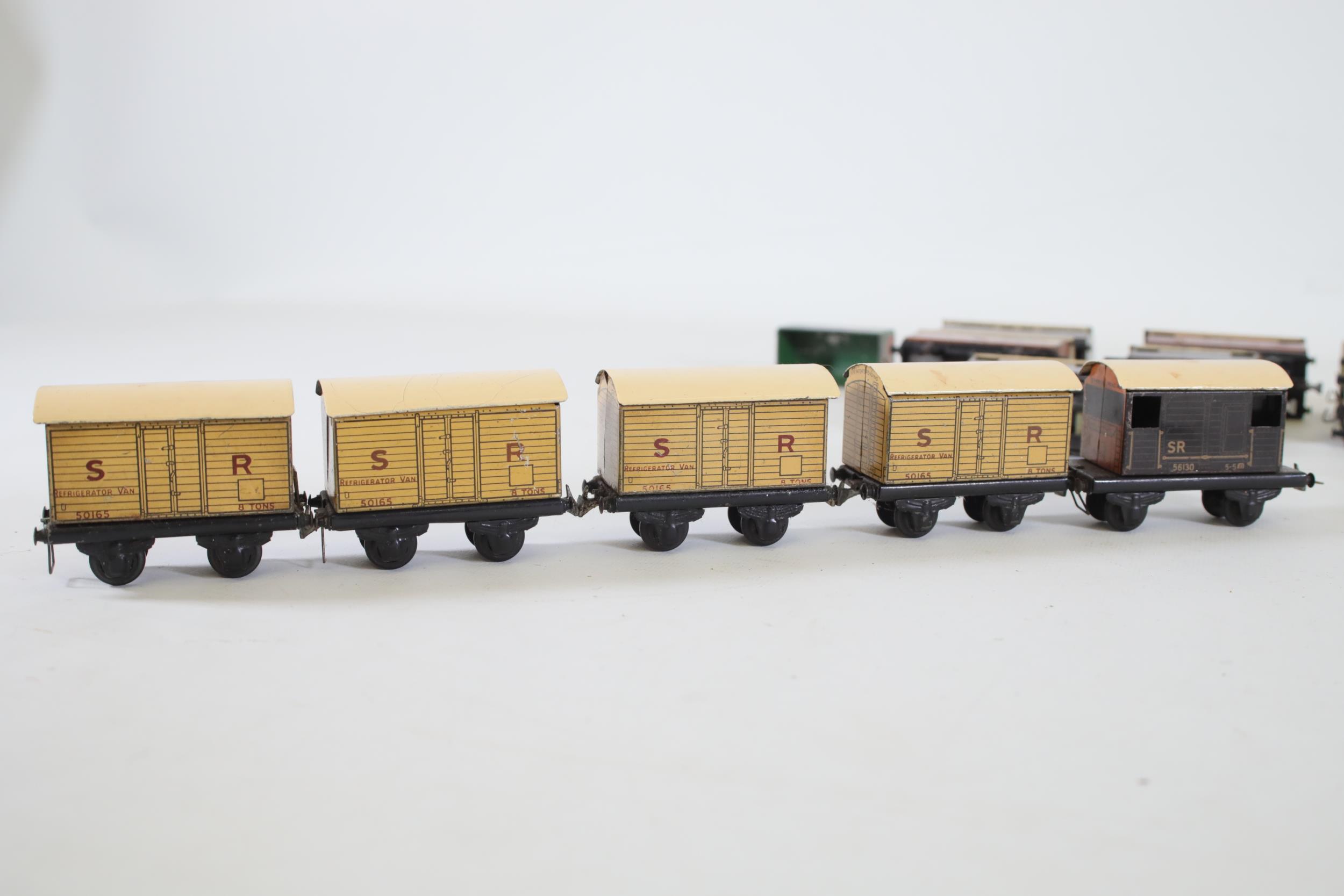 Large Selection of Tin Plate OO Gauge Goods Carriers and Wagons - Image 6 of 8