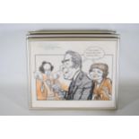 Entire collection of 50 Theatre Caricatures by Hewison Framed Pictures
