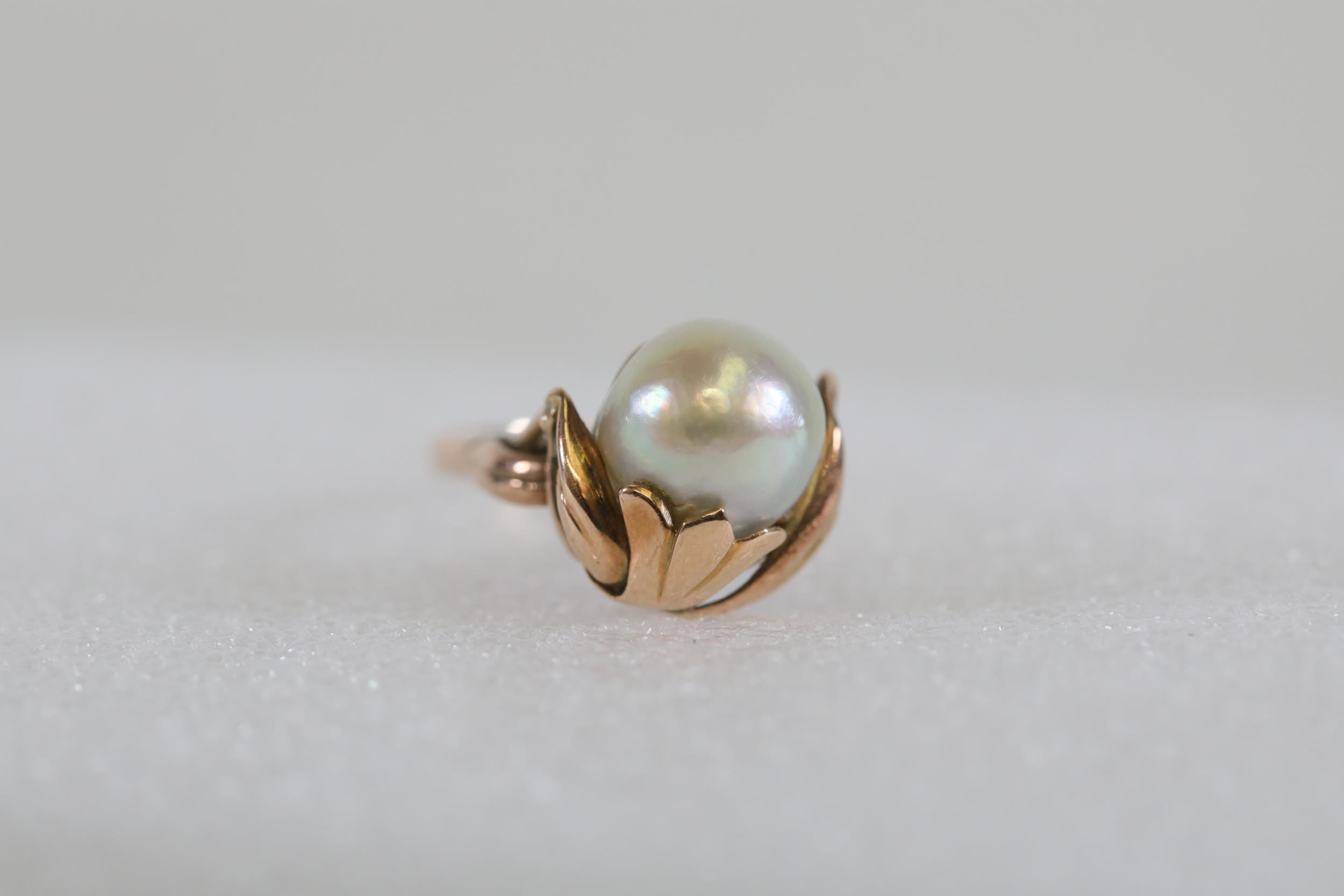 Gold Pearl Cocktail Ring - Image 2 of 9