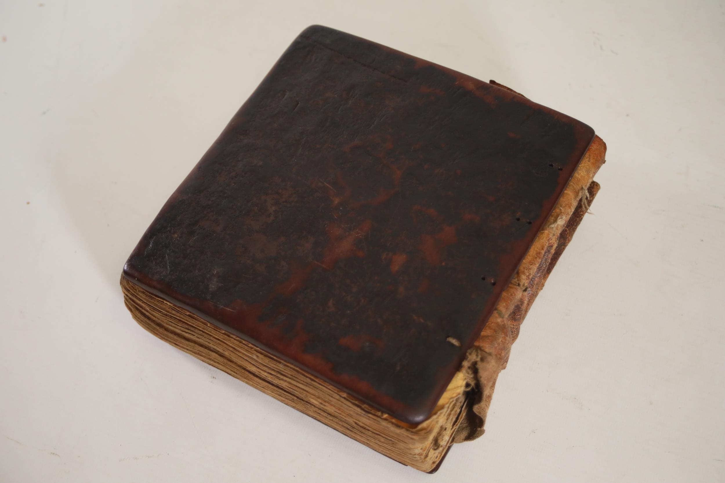 Ancient Leather Encased Bible with Vellum - Image 8 of 19