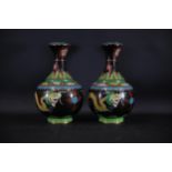 Chinese Cloisonné Vases 20th Century