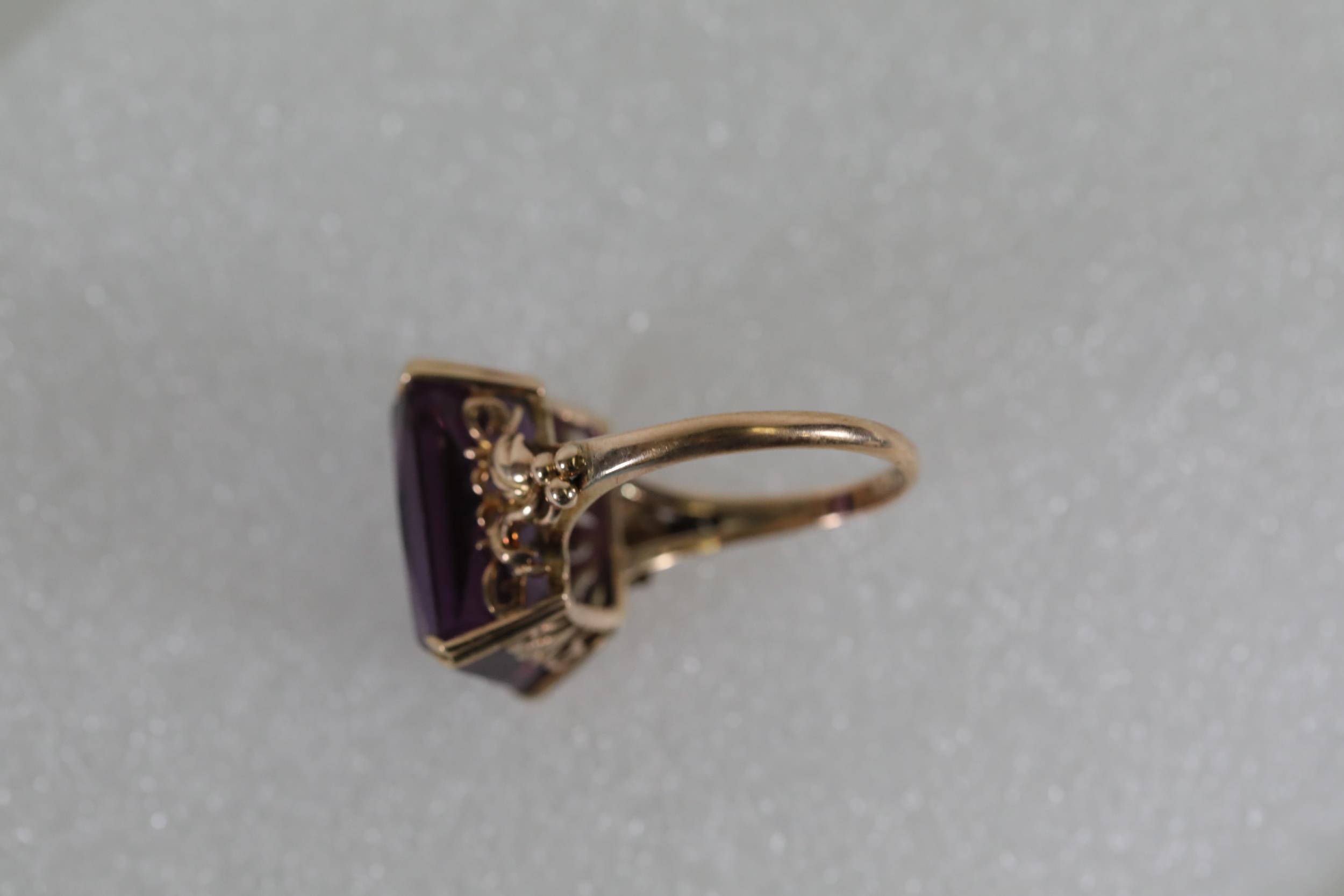 Gold Cocktail Dress Ring 14CT - Image 8 of 10