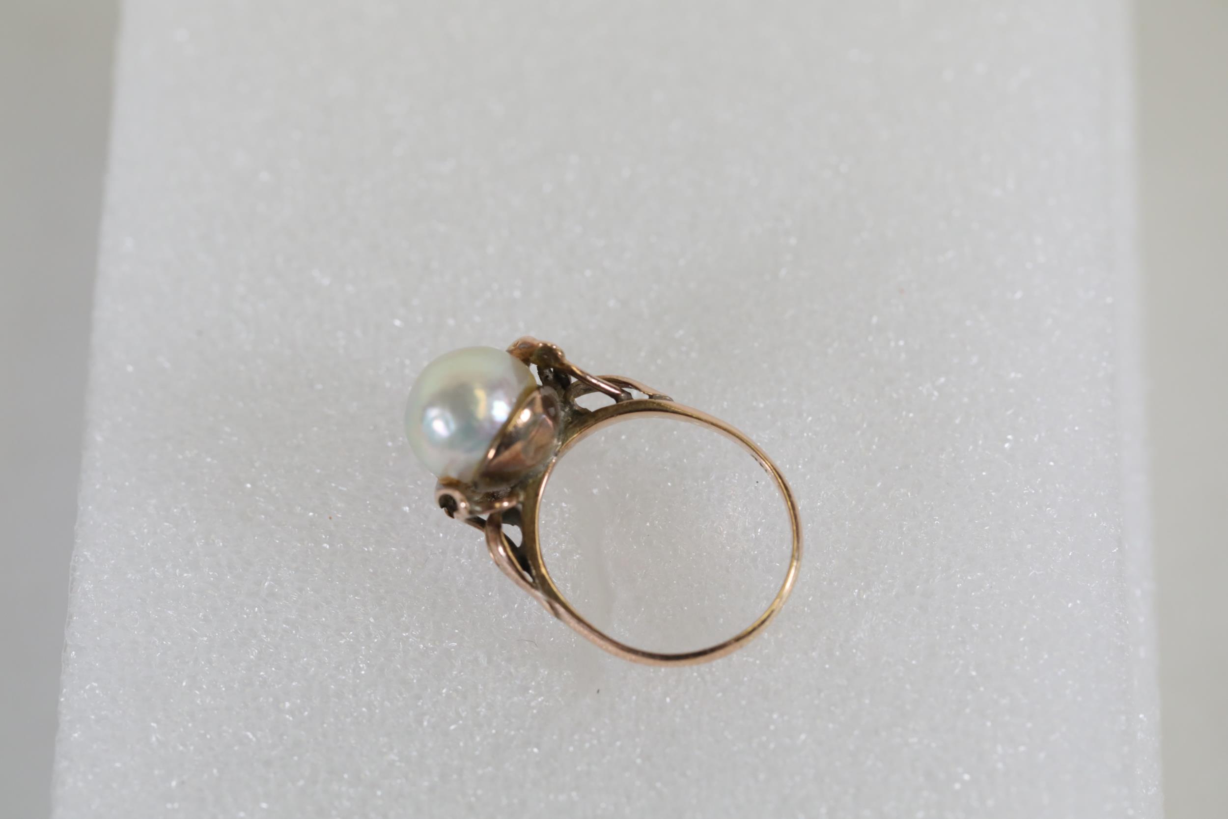 Gold Pearl Cocktail Ring - Image 5 of 9