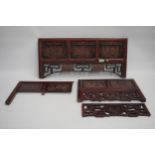 Carved Wooden Chinese Desk Screen