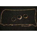 Collection of Gold Rings and Scrap