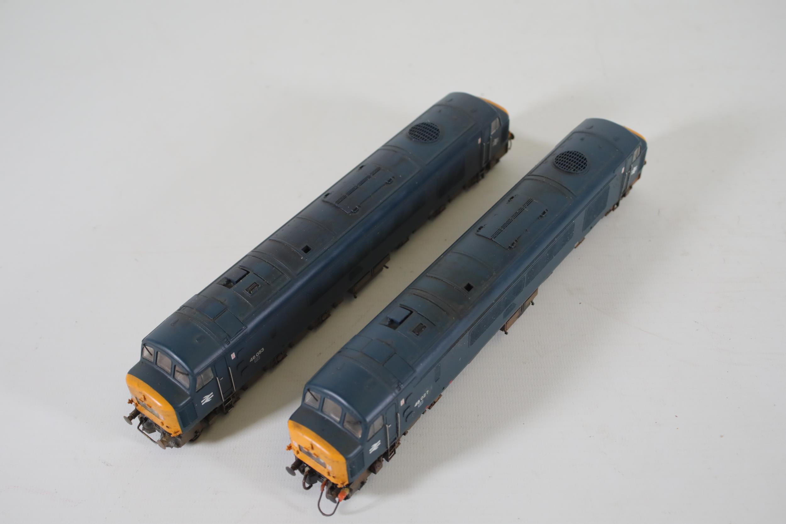 2 Bachmann OO Gauge Locomotives Class 46 BR Blue 46027 and 46053 - Image 6 of 8