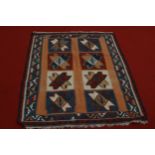 Kilim Rug with Colourful Decorations