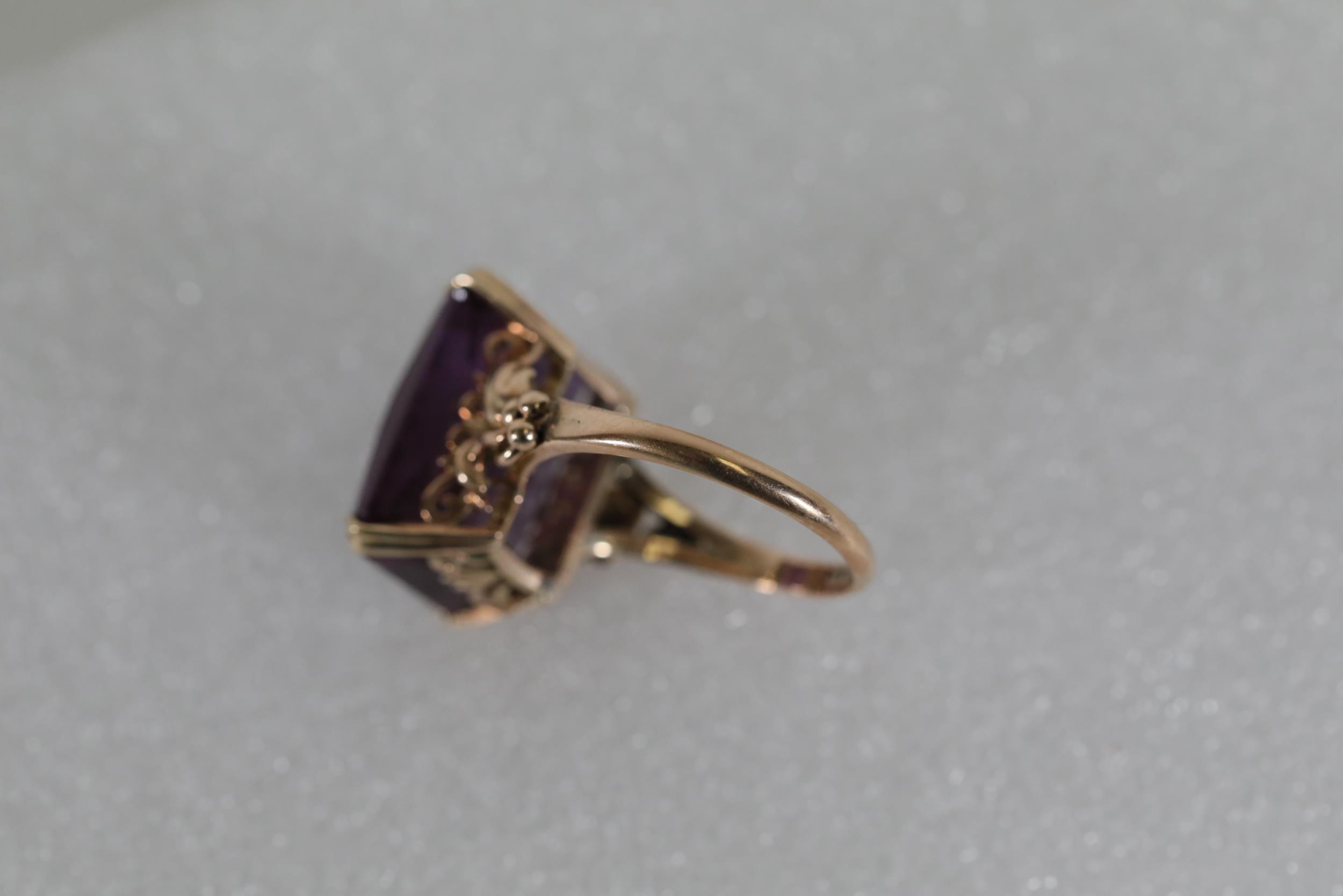 Gold Cocktail Dress Ring 14CT - Image 9 of 10