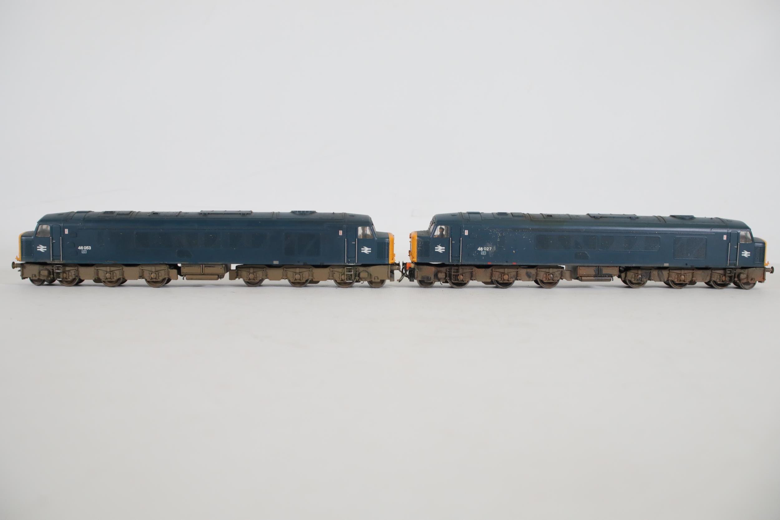 2 Bachmann OO Gauge Locomotives Class 46 BR Blue 46027 and 46053 - Image 2 of 8