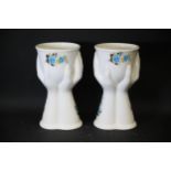 Pair of Romanian Floral Flower Vases