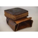 Ancient Leather Encased Bible with Vellum