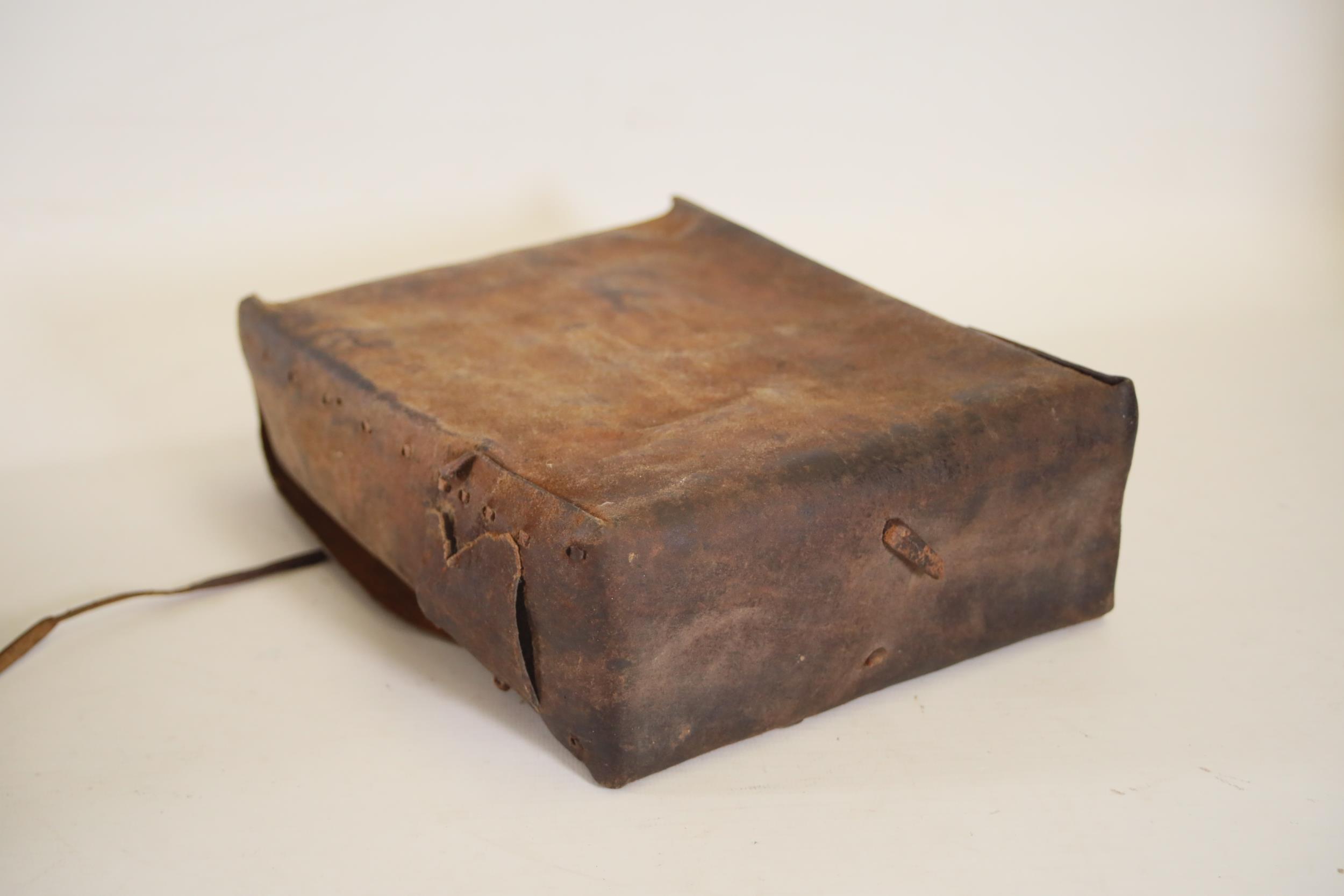 Ancient Leather Encased Bible with Vellum - Image 11 of 19