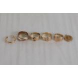 6 Items of 9ct Gold 4 Rings 1 Pendant and 1 Earring