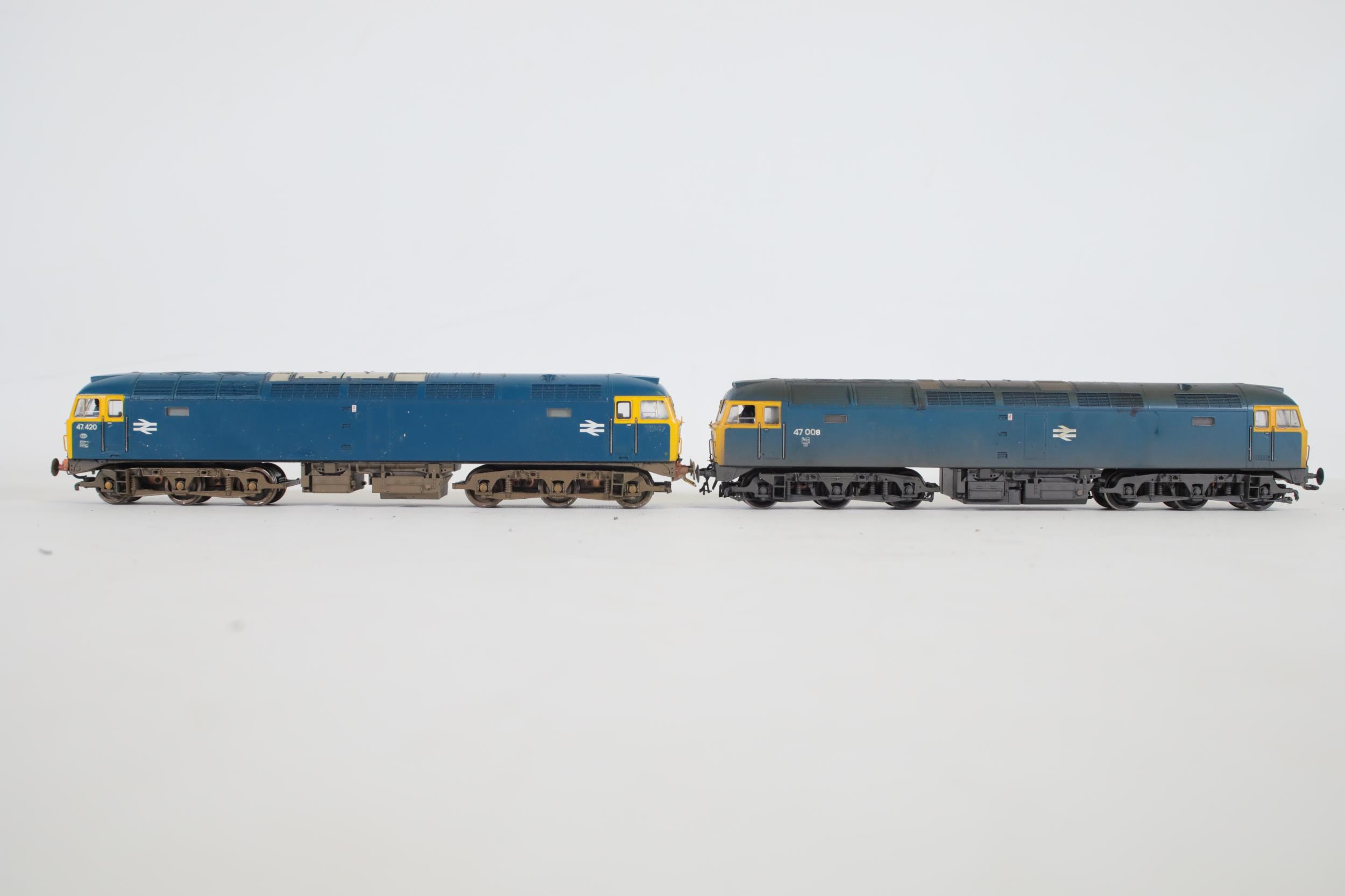 2 Bachmann OO Gauge Locomotives Class 47 BR Blue 47420 and 47008 - Image 7 of 8