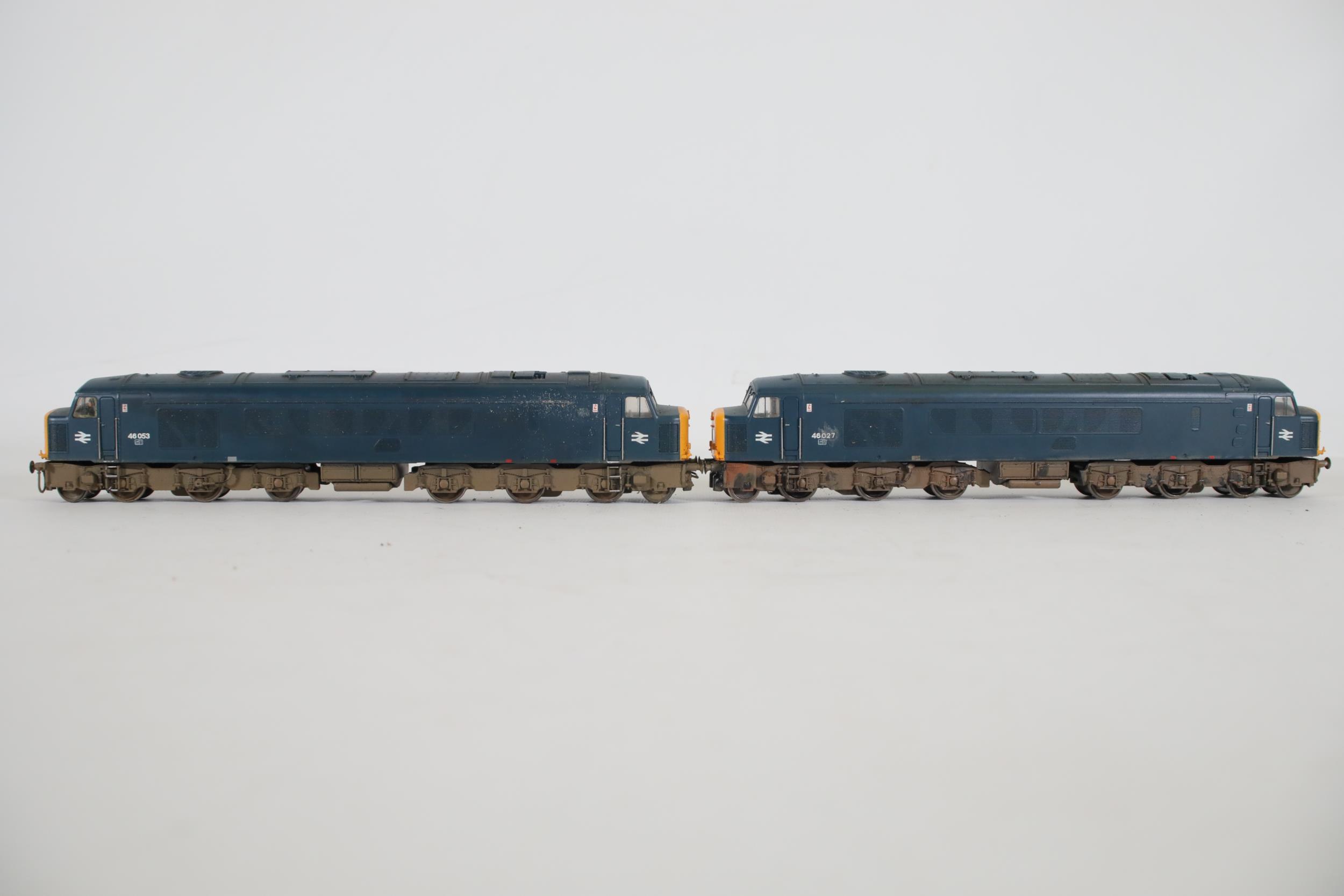 2 Bachmann OO Gauge Locomotives Class 46 BR Blue 46027 and 46053 - Image 4 of 8