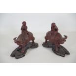 2 Antique Chinese 19th Century Ornaments of Water Buffalo