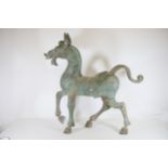 Archaic Bronze Han Dynasty Style Tang Heavenly Horse