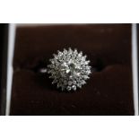 18CT Diamond Cluster Ring