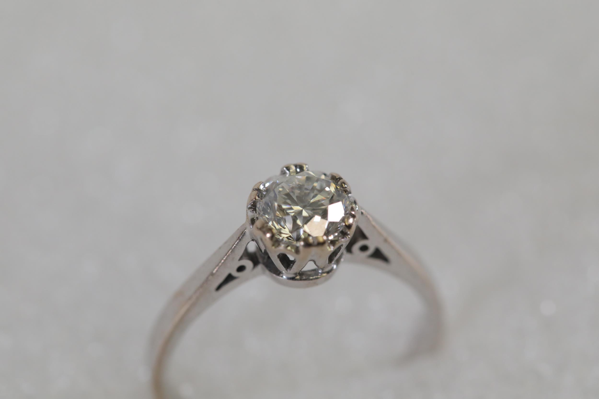 18CT White Gold and Diamond Ring