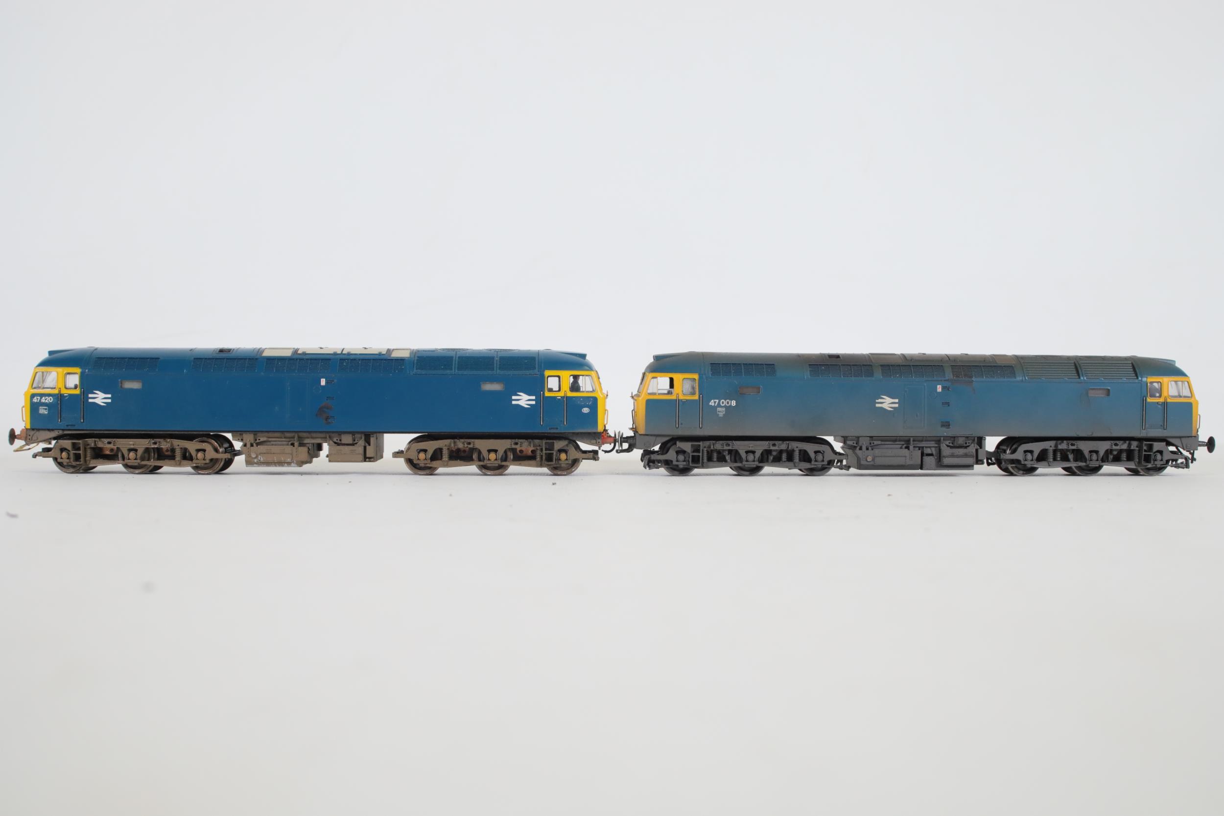 2 Bachmann OO Gauge Locomotives Class 47 BR Blue 47420 and 47008 - Image 8 of 8