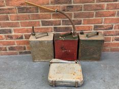 Four Vintage Fuel Cans