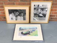 Two Framed Photos Graham Hill and Silverstone Framed Print (3)