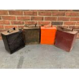 Four Vintage Two Gallon Fuel Cans&nbsp;