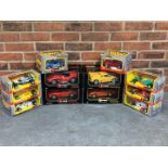 Twelve Boxed Burago Model Cars