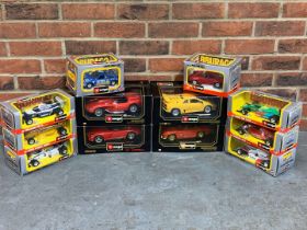 Twelve Boxed Burago Model Cars