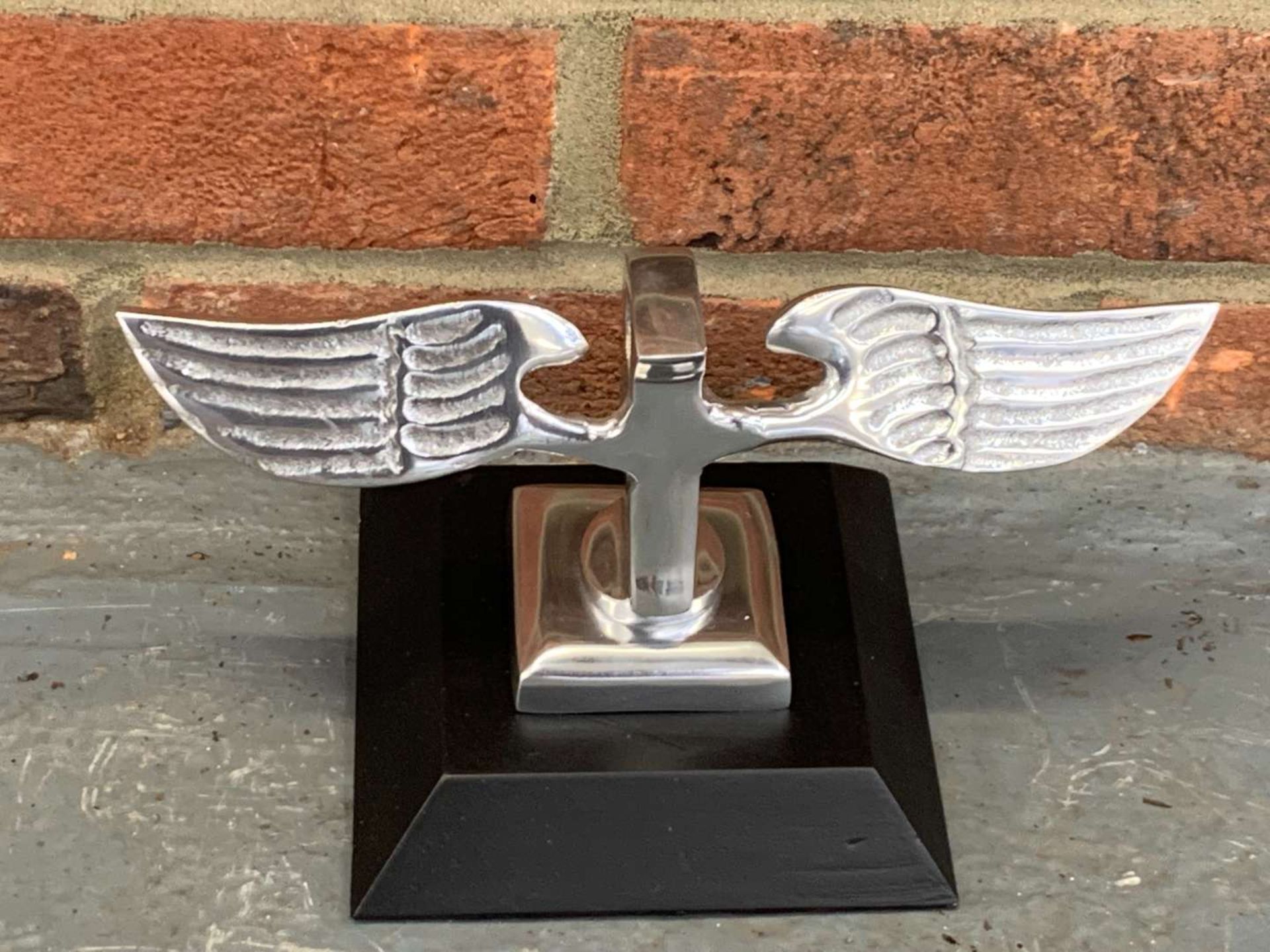 Cast Aluminium Bentley Flying B on Plinth - Image 4 of 4