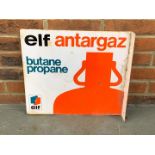 Metal ELF Antargaz Flanged Sign