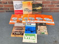 Mixed Lot of Vauxhall Viva Manuals Etc