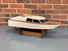 Wooden Scratch Built Model of a Remote Controlled Speed Boat