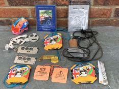 Box Of Assorted Racing Event Badges Etc
