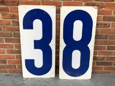 Two American 1950's Gas Station Numbers