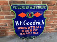Enamel BF Goodrich Industrial Rubber Supplies Sign