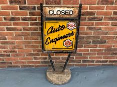 Auto Engineers Open/Closed Forecourt Sign