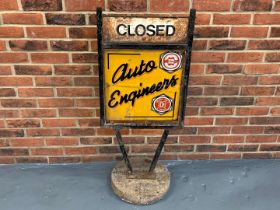 Auto Engineers Open/Closed Forecourt Sign