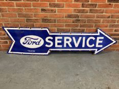 Large Enamel Ford Service Arrow Sign