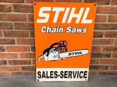 Enamel Stihl Chain Saws Sign