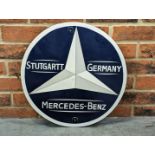 Painted Mercedes Circular Wooden Sign&nbsp;