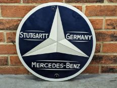 Painted Mercedes Circular Wooden Sign&nbsp;