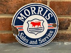 Small Enamel Morris Sales and Service Sign