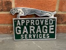 Cast Aluminium Jaguar Approved Garage Services Sign