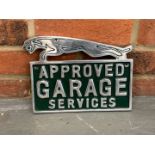 Cast Aluminium Jaguar Approved Garage Services Sign