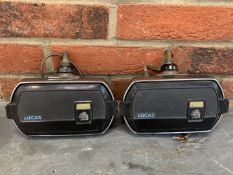 Pair of Lucas Oval Fog Lamps and Covers