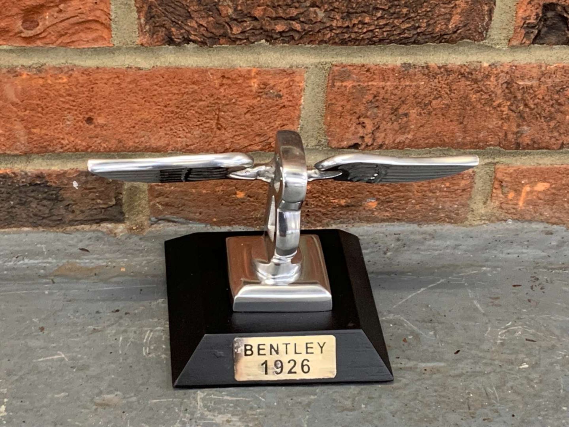 Cast Aluminium Bentley Flying B on Plinth - Image 2 of 4